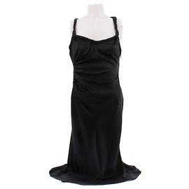 Prada Vestido largo negro de seda Negro