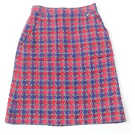 Saia de seda e algodão Chanel P51393V38323 Multicor
