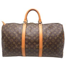 Louis Vuitton Keepall 50 Boston Tasche Braun