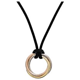 Cartier Trinity Mittelseil-Halskette Silber Pink Golden