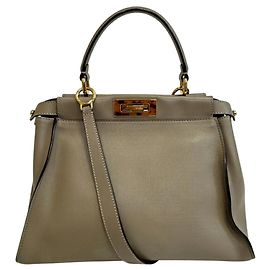 Borsa a Spalla Fendi 8BN290 Peekaboo Regular Marrone