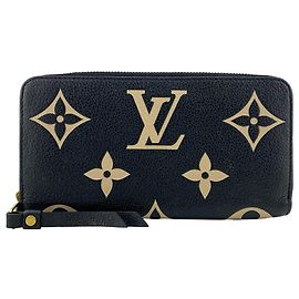 Louis Vuitton M80481 Zippy Wallet Black Beige