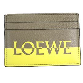 Loewe Signature Plain Leder Kartenetui Braun