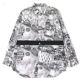Autre Marque COMME des GARCONS SHIRT Camicia di Cotone a Maniche Lunghe Bianco
