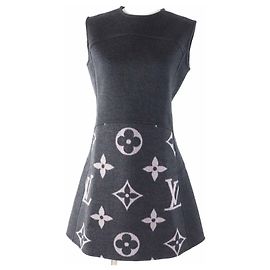 Wollkleid Louis Vuitton Grau