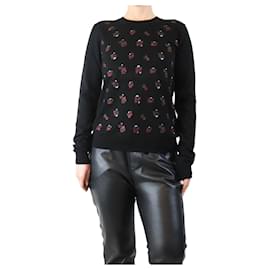 Mulberry Schwarzer Blumenpullover - Größe M Schwarz