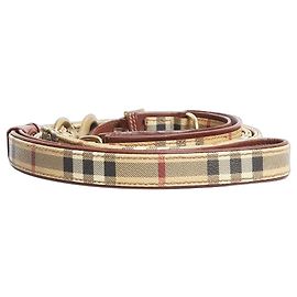 Burberry Neutral check dog leash and collar Other