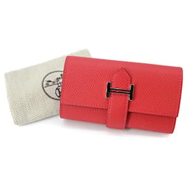 Hermès Hermes Bearn 4-Ring Keycase Red