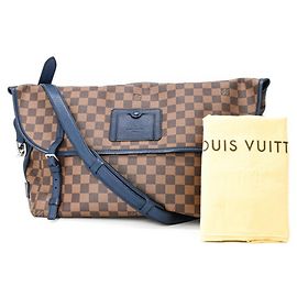 LOUIS VUITTON Bolsa de Hombro Damier Sprinter GM Castaño Azul marino Damier ebene