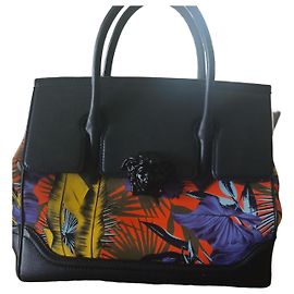 Gianni Versace Leather Handbag Black Orange Yellow Purple Multiple colors