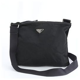 Prada Tessuto Nylon Shoulder Bag Black