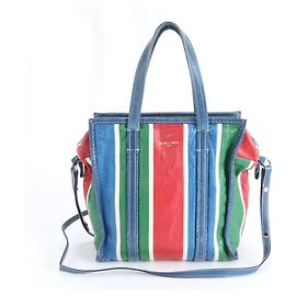 Bolsa Tote de Couro Bazaar da Balenciaga Multicor