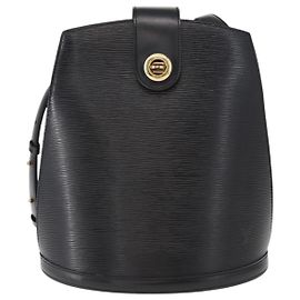 Sac à épaule Cluny Louis Vuitton en cuir Epi Noir