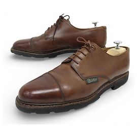 SAPATOS PARABOOT AZAY GRIFF II DERBY 12 46 SOLAS DE BORRACHA EM COURO Marrom