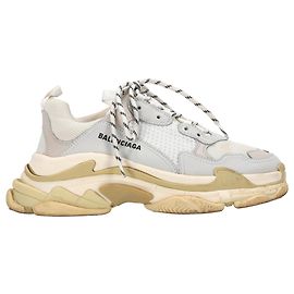 Baskets Triple S Balenciaga en Polyester Blanc Blanc