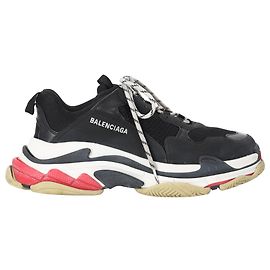 Baskets Balenciaga Triple S en polyester noir Noir