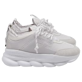Baskets Chain Reaction Versace en polyester blanc Blanc Écru