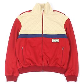 Veste en polyester-coton avec patch logo Gucci Rouge Écru