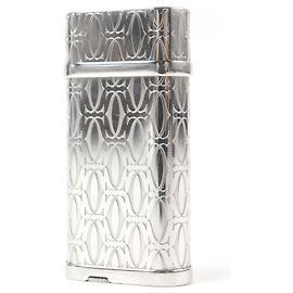 Cartier Godron Happy Birthday 2C Decor Silver Lighter Silvery