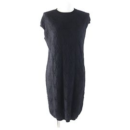 Abito in cashmere e seta con collo rotondo Hermès Nero