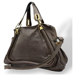 Chloé Chloe Paraty Leather Handbag/Shoulder Bag Brown
