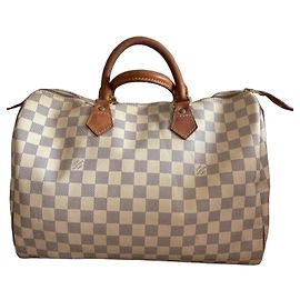 Borsa Louis Vuitton Speedy 35 Blu in Tela Blu