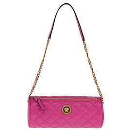 Borsa a Spalla in Pelle Medusa di Versace Rosa