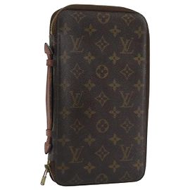 LOUIS VUITTON Monogram Poche Escapade Custodia da Viaggio M60113 LV Auth 173221 Monogramma