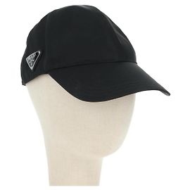 Boné PRADA de nylon preto Auth 158569M Preto