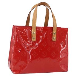 LOUIS VUITTON Sac Reade PM Monogram Vernis Pomme D'amour M91990 LV Auth ki6412 Rouge