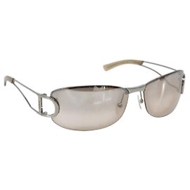 Occhiali da sole Christian Dior metallo Beige Auth 168771V Beige