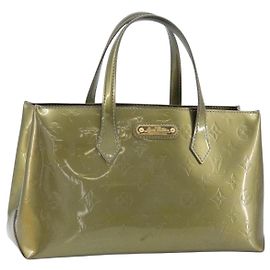 LOUIS VUITTON Sac Wilshire PM Monogram Vernis Gris Art Déco M91627 Auth 173151V Gris