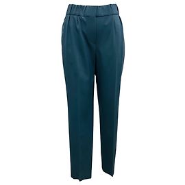 Brunello Cucinelli Slate Blue Wool Stretch Pull On Pants / Trousers Blue