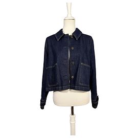 J.Crew Dunkelblaue Barn-Denim-Jacke Blau