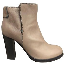 Bottines Chloé en cuir gris Gris