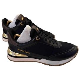 Sneaker Donna Michael Kors Pelle Nera Oro Nero D'oro