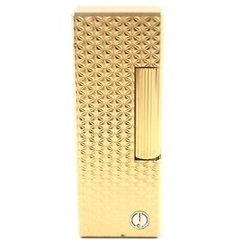Alfred Dunhill Dunhill Square All-over Pattern Lighter Golden