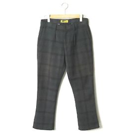 Autre Marque HURRAY HURRAY Check Flare Pants Brown Grey