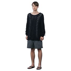 Autre Marque Pull en coton Tangis de bukht avec motif de pêcheur Noir