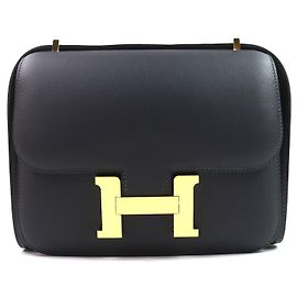 Bolsa de Ombro Constance 3 Mini Swift da Hermès Azul