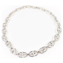 Colar de corrente âncora Double G em prata 925 da Gucci Prata
