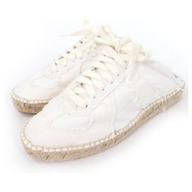 Maison Martin Margiela Espadrilles en cuir à lacets Maison Margiela 22 Blanc