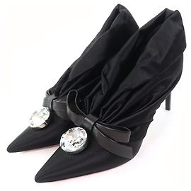 Miu Miu Pumps Satin-Pumps Schwarz
