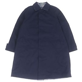 Abrigo Balmacaan de algodón bordado con el logo de Dior Azul Azul marino