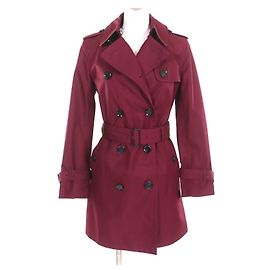 Trench Coat de Algodão Coach Marrom Bordeaux