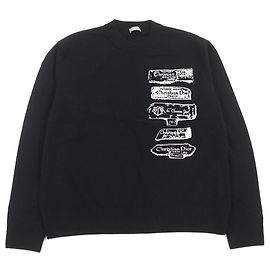 Dior Archives Labels Wool Knit Black