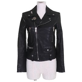 Yves Saint Laurent Giacca in pelle di pecora Saint Laurent Paris Nero