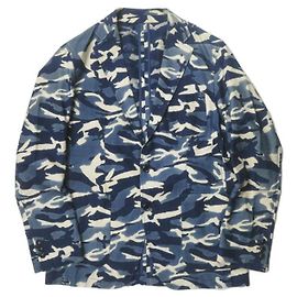 Autre Marque Giacca in cotone camouflage indaco SOPHNET. Blu