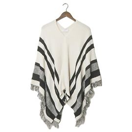 Autre Marque Poncho SAYAKADAVIS de mezcla de papel con flecos Blanco
