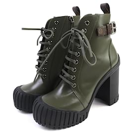 Bottes en cuir Ruby Line de Louis Vuitton Vert Kaki